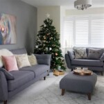 christmas decorations for grey living room
