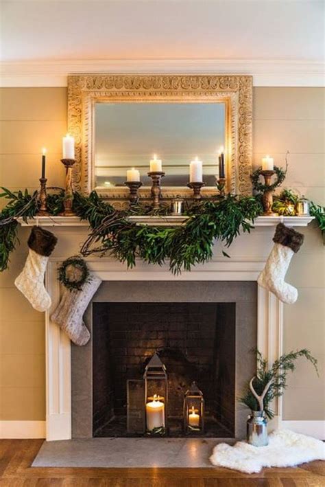 christmas decorations for above fireplace