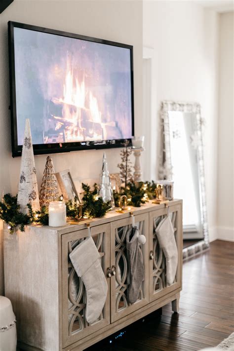 christmas decoration tv stand