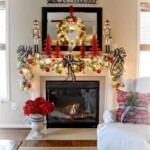 christmas decoration fireplace mantel