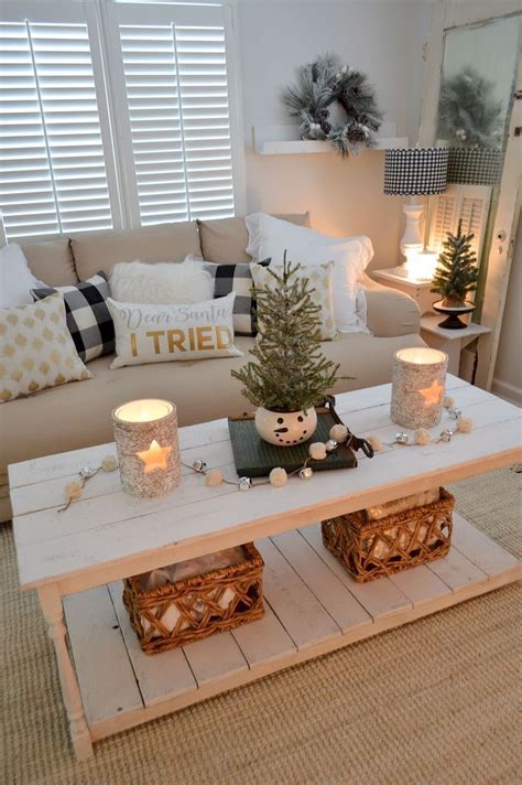 christmas decor in small living room