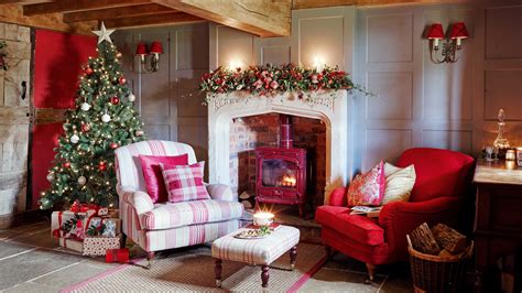 christmas cottage living room