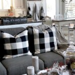 buffalo plaid christmas living room