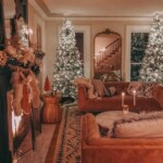 boho christmas living room