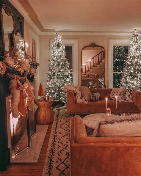 boho christmas living room
