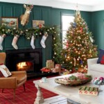 best christmas decorated living rooms