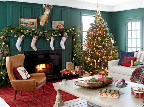 best christmas decorated living rooms